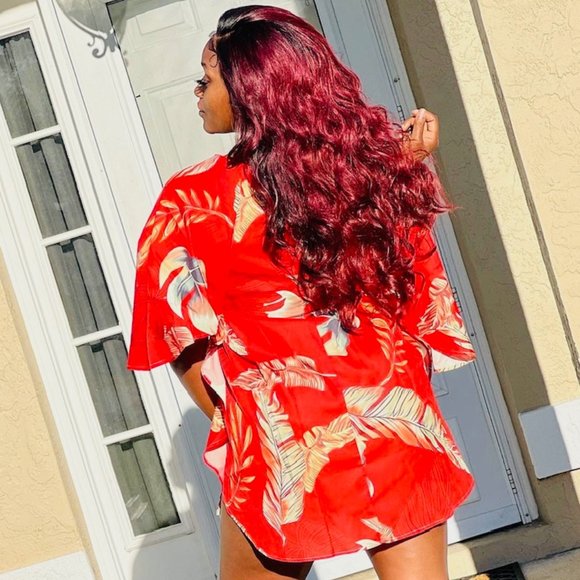 Tropical Flowy Mini Dress - Picture 2 of 2